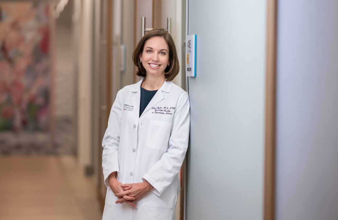 Dr. Jolyn Taylor standing in the hallway at MD Anderson